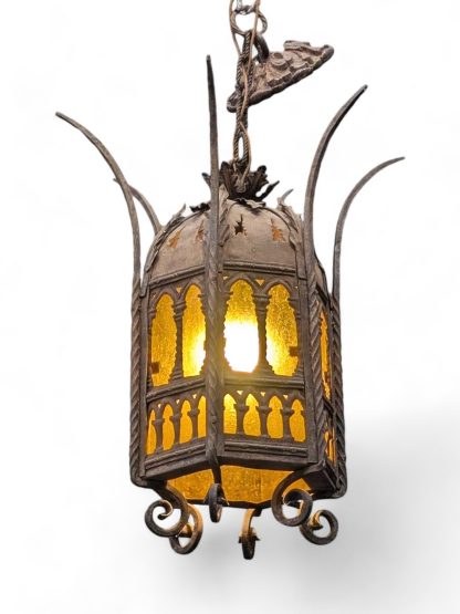 Wrought Iron Gothic Spanish Revival Pendant Light - Image 6