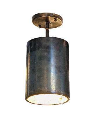 Mid-Century Modern Brass/White Steel Ceiling Lights