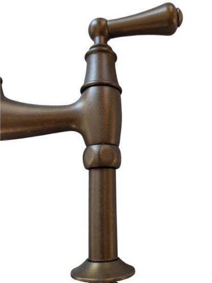 Perrin & Rowe English Bronze Georgian Era Bridge Faucet with Side Spray - Image 3