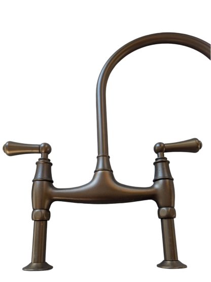 Perrin & Rowe English Bronze Georgian Era Bridge Faucet with Side Spray - Image 6