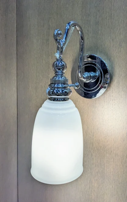 Visual Comfort E. F. Chapman Boston Series Chrome Wall Sconces - Image 4