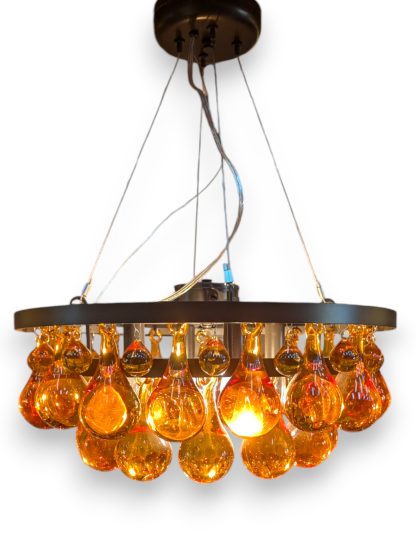 Amber Ochre Arctic Pear Hanging Light by JB Custom Concepts - Image 3