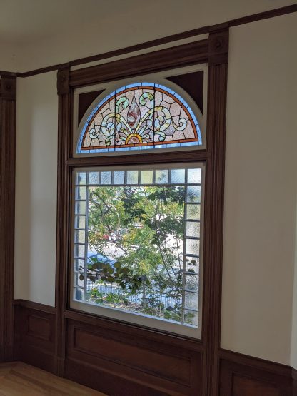 1890 Oakland Eastlake Victorian Stained Glass Window - Image 2