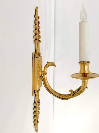 Pair of Beaux-Arts Gilt Sconces - Image 4