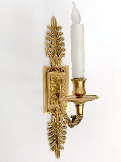 Pair of Beaux-Arts Gilt Sconces - Image 2