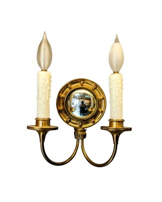 Pair of Brass Federal-Style Wall Sconce