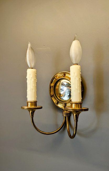 Pair of Brass Federal-Style Wall Sconce - Image 2