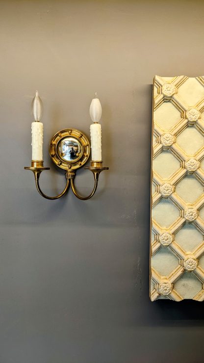 Pair of Brass Federal-Style Wall Sconce - Image 3