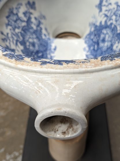 Victorian Blue Transfer-ware Toilet Bowl - Image 12