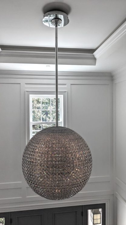 Schonbek Da Vinci 36" Crystal Sphere Chandelier - Image 4