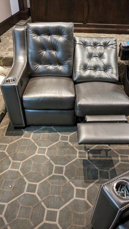 Leather Reclining Theater Seats - Image 6