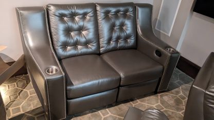 Leather Reclining Theater Seats - Image 7