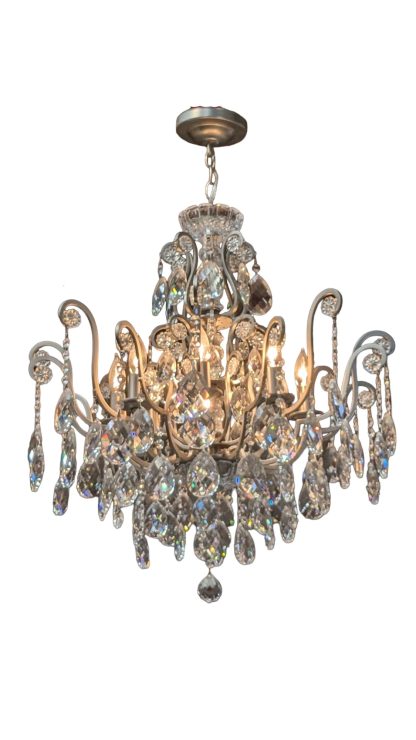 Pewter Finished Crystal Chandelier - Image 2