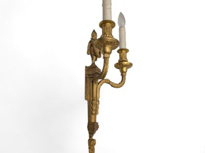 Gilt Brass Flaming Urn Sconce - Image 2