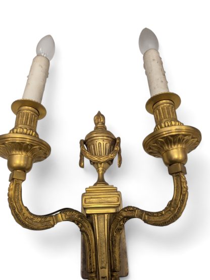 Gilt Brass Flaming Urn Sconce - Image 3