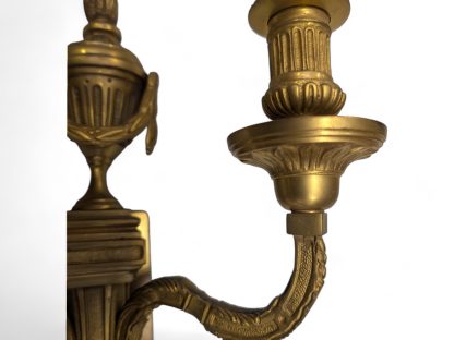 Gilt Brass Flaming Urn Sconce - Image 4