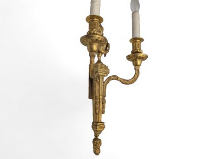 Gilt Brass Flaming Urn Sconce - Image 5