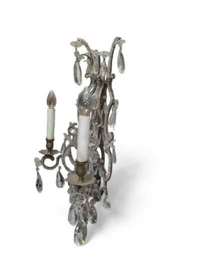 Gilt Brass and Crystal Chandelier Sconce - Image 2