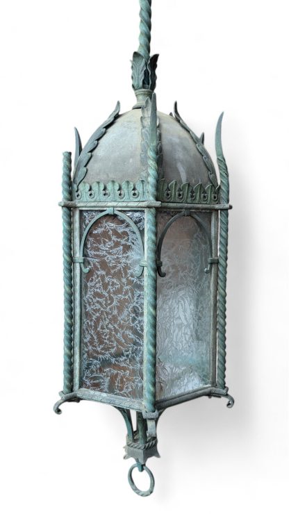 Bronze Verdigris Spanish Revival Exterior Lantern - Image 8