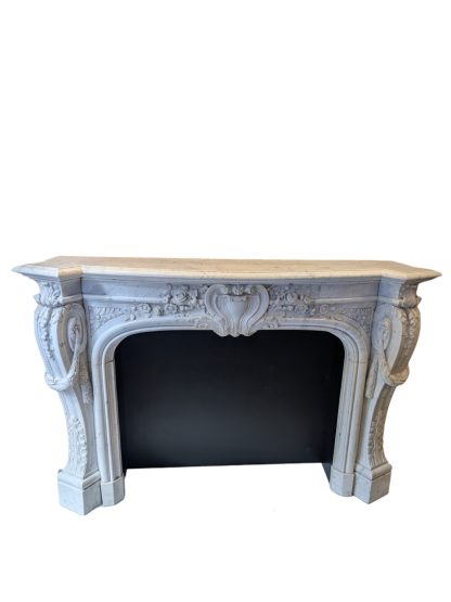 Louis XV Style Marble Fireplace Surround