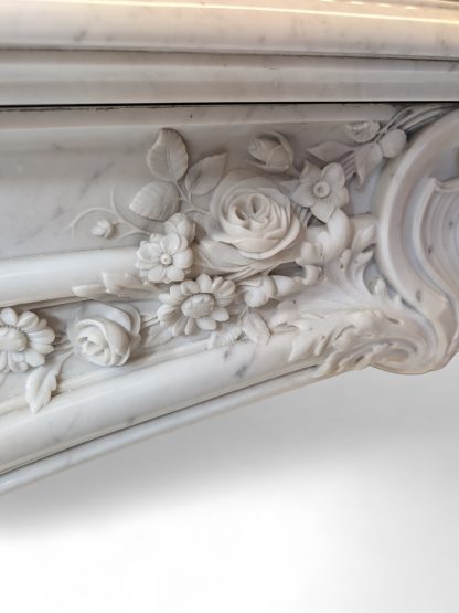 Louis XV Style Marble Fireplace Surround - Image 8