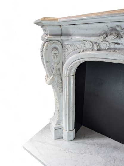 Louis XV Style Marble Fireplace Surround - Image 7