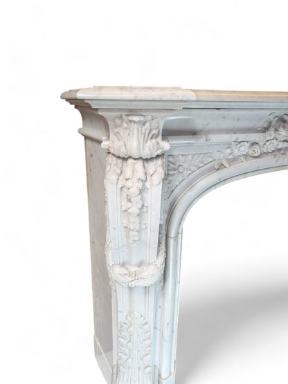 Louis XV Style Marble Fireplace Surround - Image 2