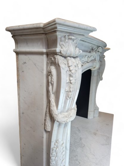 Louis XV Style Marble Fireplace Surround - Image 3