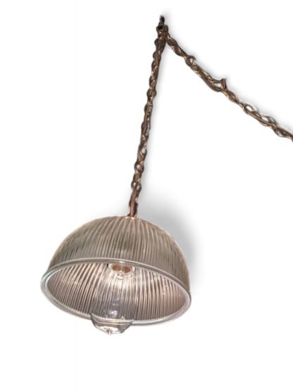 Vintage Holophane Glass Ceiling Pendant