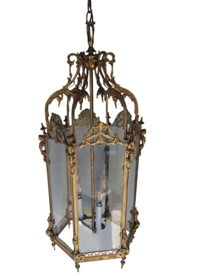 Petit Trianon Style Brass Hanging Lantern