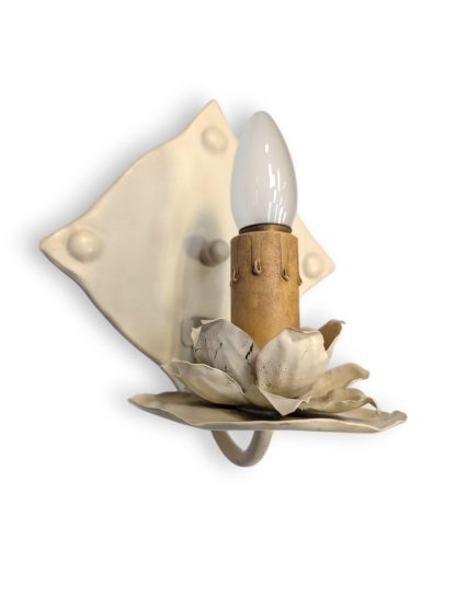 Vintage Spanish Revival Rose Sconce - Image 5